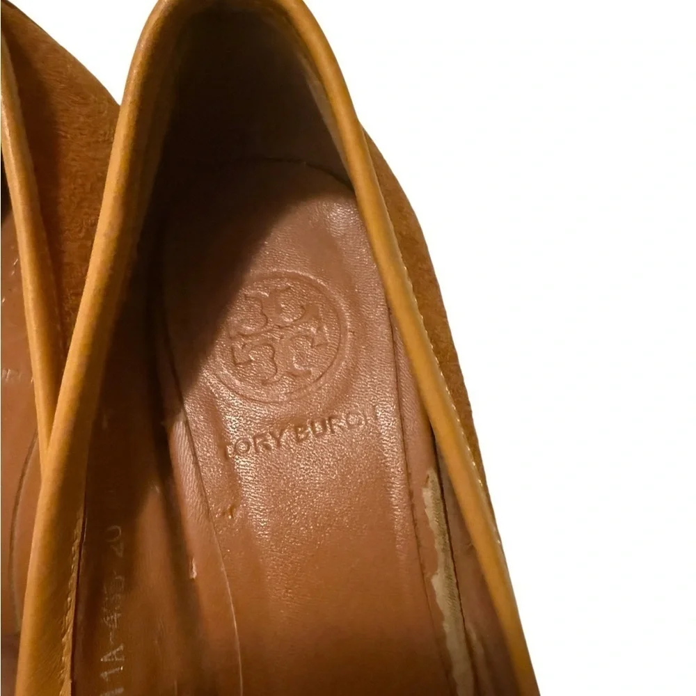 Tory Burch Elegant Orange Women's Heels, suede leather